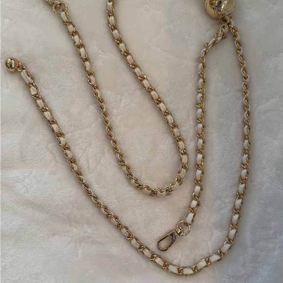 GoldTone Faux Leather Chain Adjustable Purse Strap Crossbody/Shoulder Chain-NEW - Picture 3 of 7